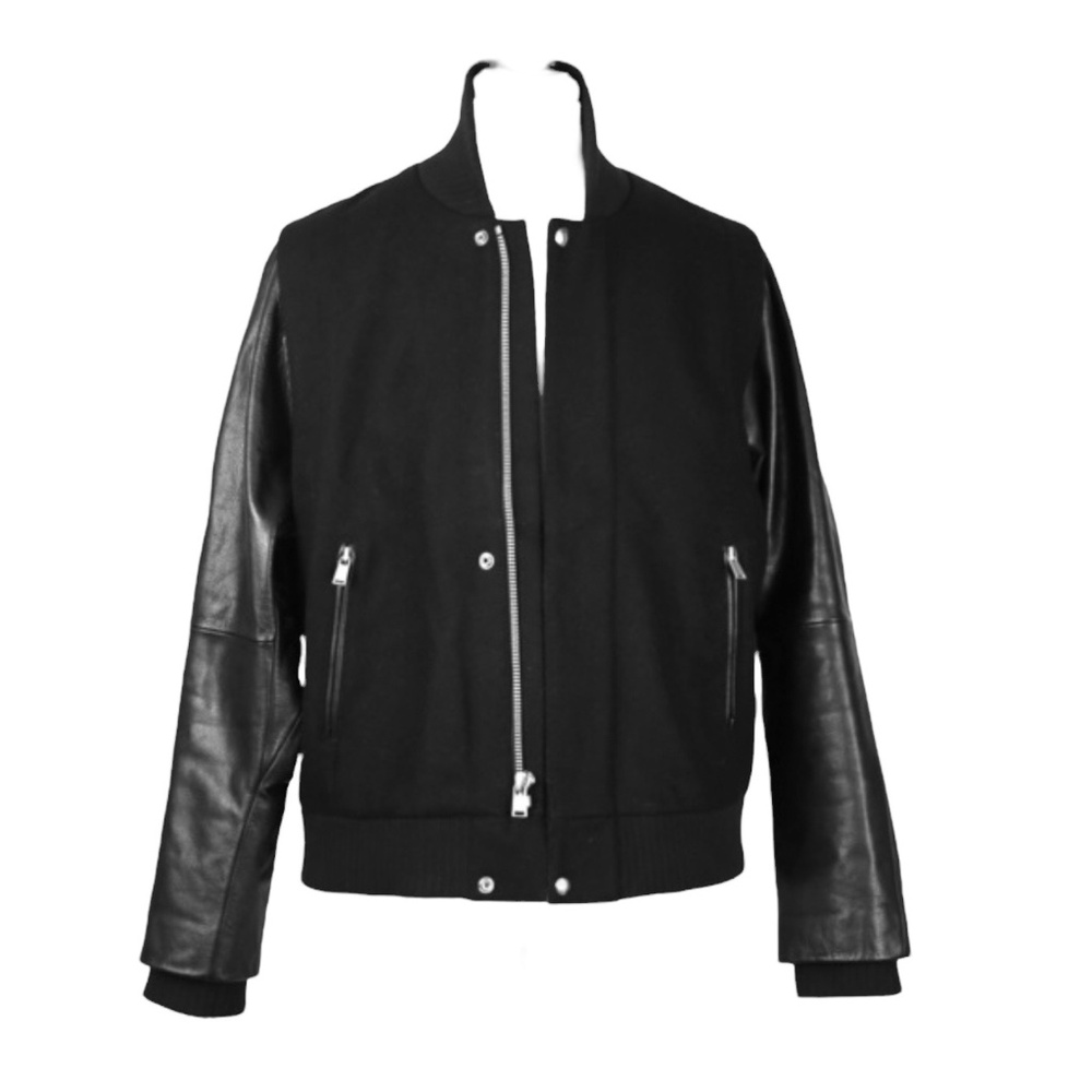 Shipley Halmos Leather & Wool Bomber Jacket - Men’s - Size Large